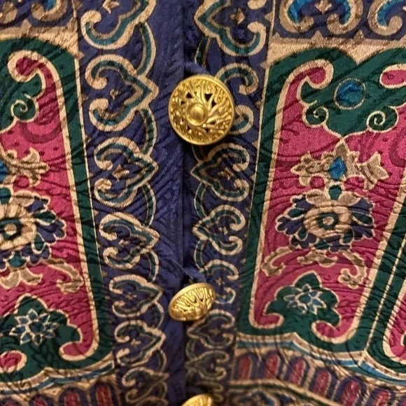 VINTAGE 90’S ADRIANNA PAPELL SILK BLAZER SIZE 10 - Picture 4 of 6